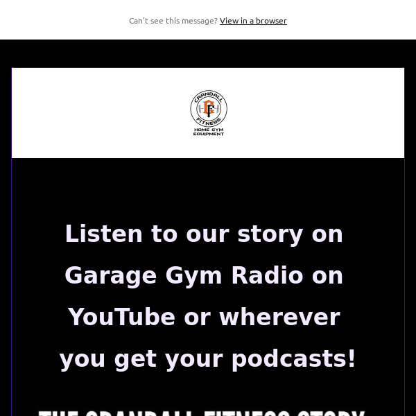New Podcast on Garage Gym Radio!!