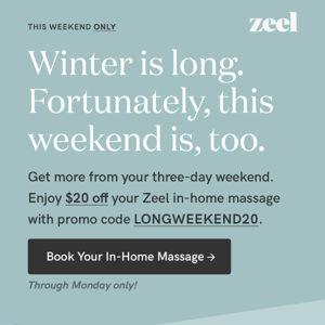 $20 Off Your Massage – Because You Deserve It