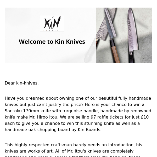 Win a Kin Knife worth £925!