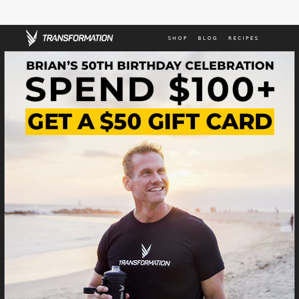 🎈It’s Brian’s 50th Birthday! Join in the Celebration with Exclusive Savings