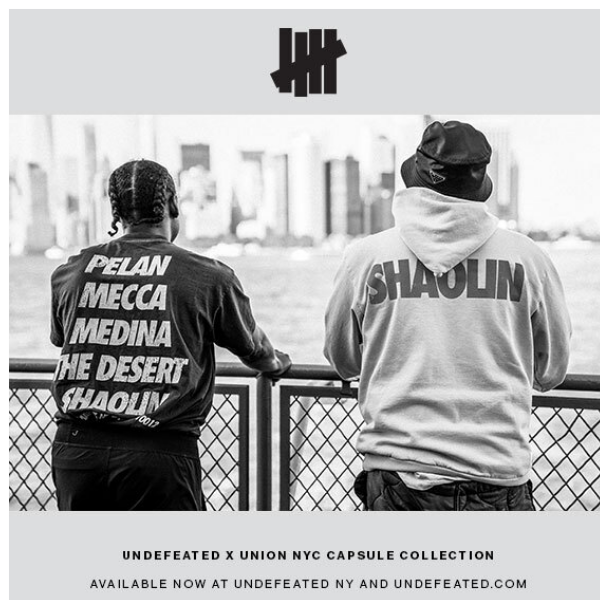 UNDEFEATED X UNION CAPSULE COLLECTION SHOP NOW - Undefeated