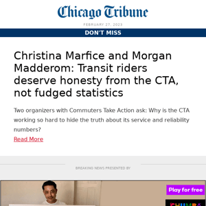 Transit riders deserve honesty from the CTA, not fudged statistics