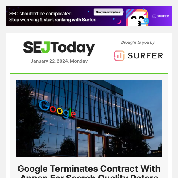 Google Terminates Contract With Appen For Search Quality Raters