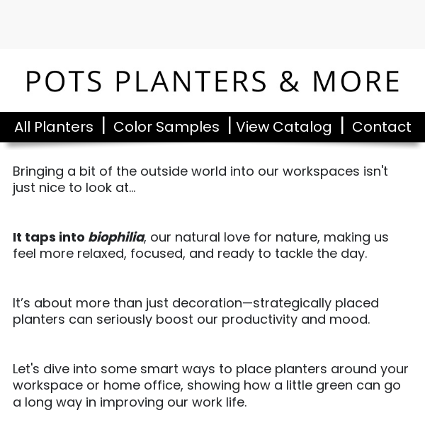 🤔 Can planters really improve productivity?
