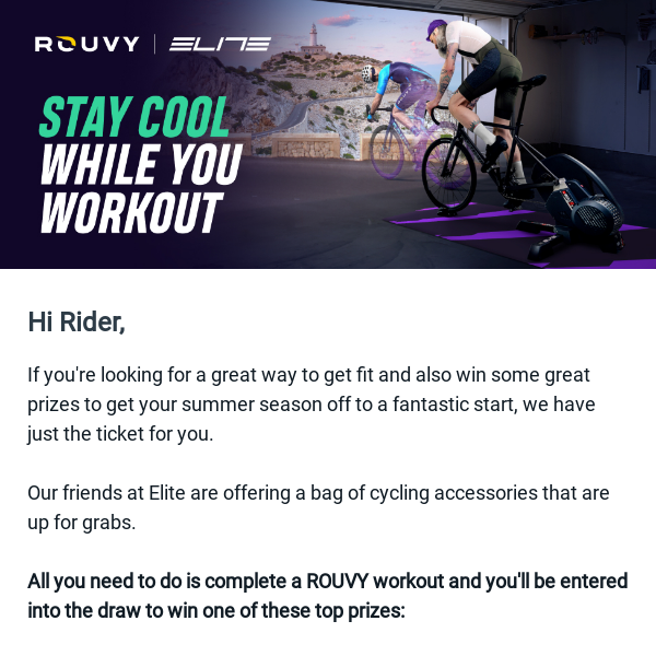 Win some Elite prizes with ROUVY