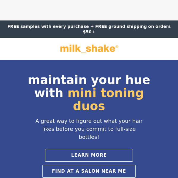 Discover Your Perfect Hair Color with Milkshake's Mini Toning Duos! 🎨