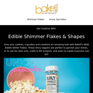 Get Creative With Bakell Shimmer Flakes!