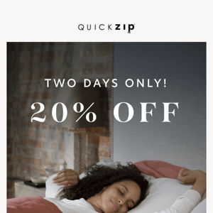 ⏰ Two Days Only! 20% off ⏰