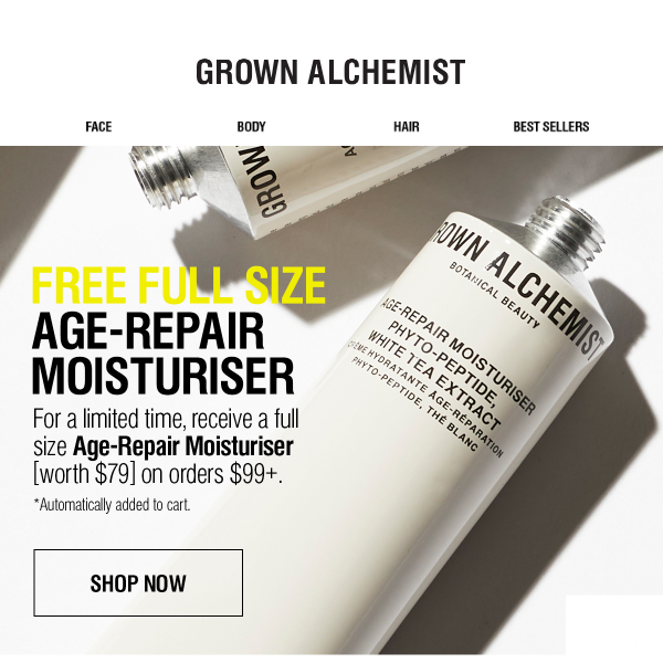 FREE Rejuvenating Age-Repair Moisturiser 🌟