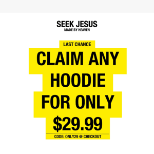 { RESTOCK } Claim Any Hoodie or Crew For Only $29.99