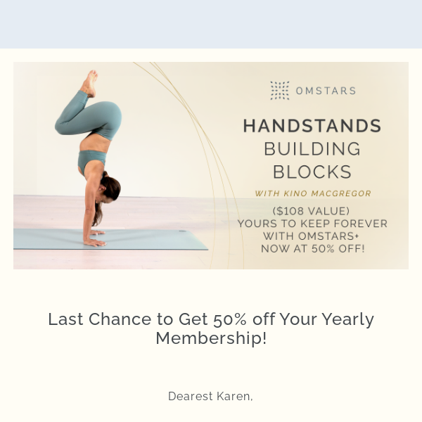 50% off Omstars Annual + FREE Handstands Building Blocks!