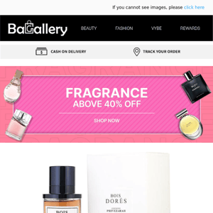 ONLY FOR YOU: 40% OFF ON FRAGRANCES 📣