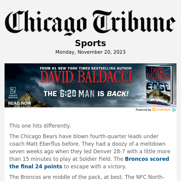 Read today's top Chicago sports stories
