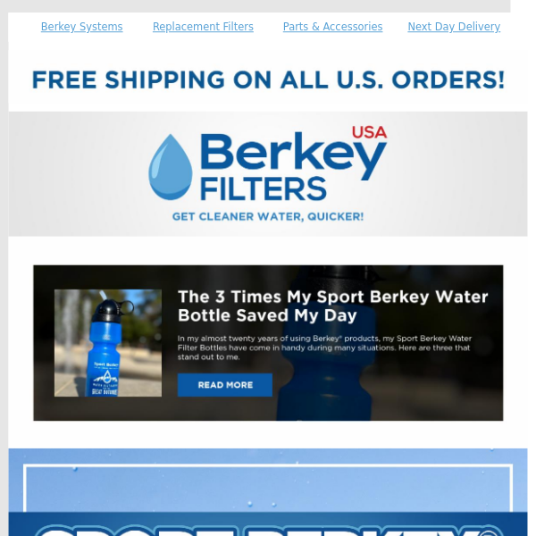 Stay Hydrated, Stay Prepared With The Sport Berkey 💧
