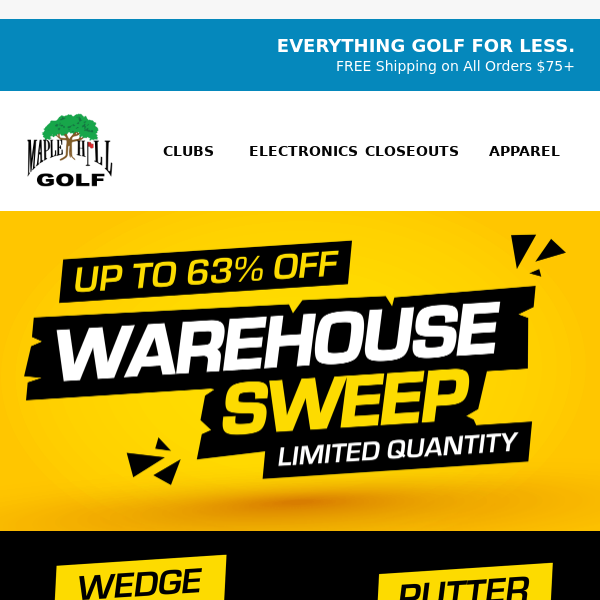 🚨 Warehouse Sweep: Up To 63% OFF