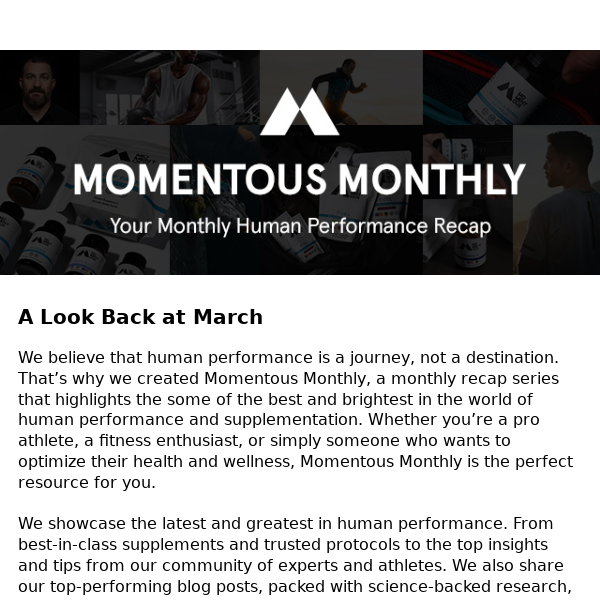 Introducing Momentous Monthly