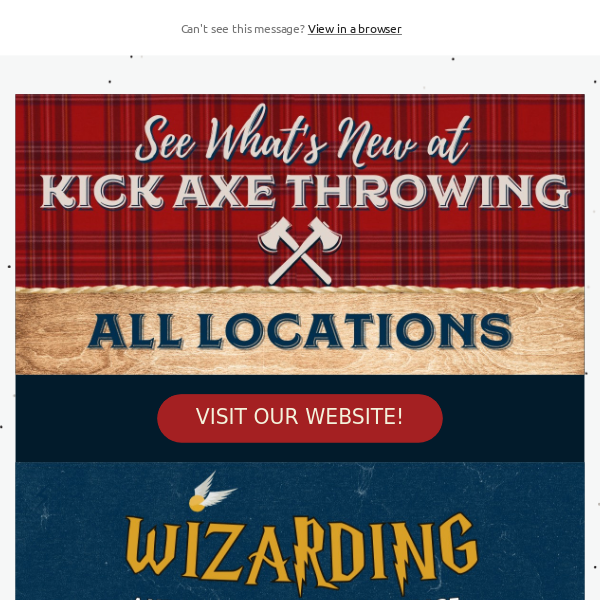 ⚡️️Wizarding Axe Throwing, Valentine's Day & More! Check It Out! 🪓
