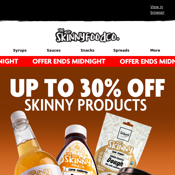 Up to 30% Off Skinnyfoodco - last chance ⏰