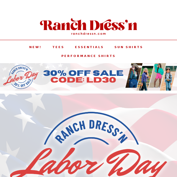 ❤️🤍💙 Labor Day Weekend 30% Off!