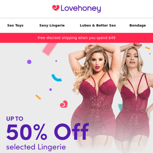 Up to 50% off Lingerie 😍