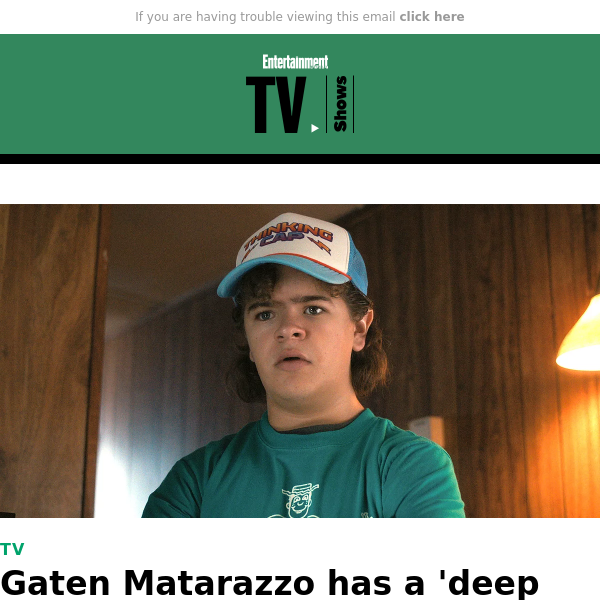 Gaten Matarazzo has a 'deep fear' of 'Stranger Things' ending