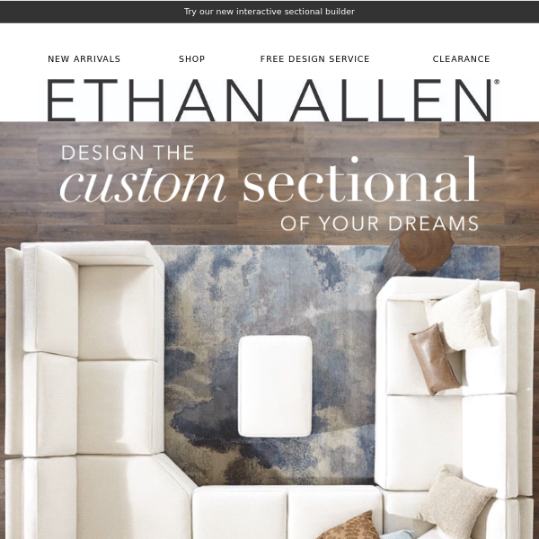 What’s Ethan Allen’s perfect sectional?