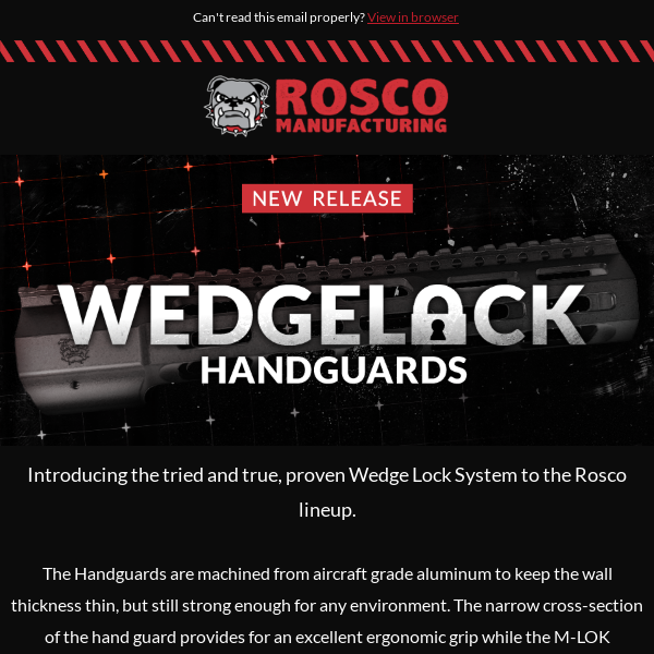 Rosco Wedgelock System Now Available!
