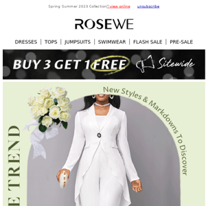 WHITE TREND: BUY 3 GET 4TH FREE!