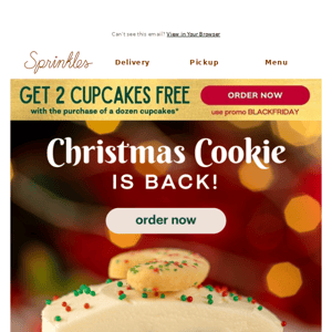Christmas Cookie cupcake + a sweet deal!