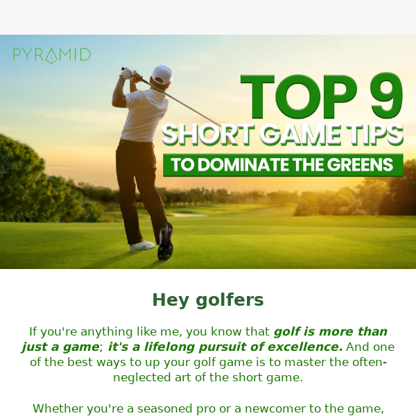 The 9 essential short game tips ⛳️