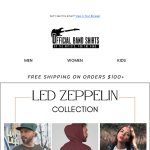 Stairway to Savings 🎸 Led Zeppelin Tees + 15% Off Sitewide