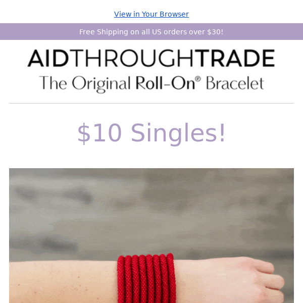 Last Chance for $10 Roll-On® Bracelets!