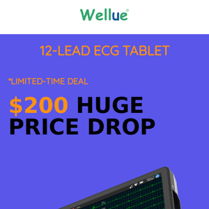 👀DON'T MISS OUT! Limited-time $200 huge price drop on 12-lead ECG tablet!