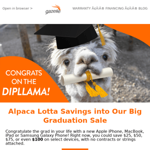🦙🎁Need a graduation gift? Llama know! Up to $100 off🦙