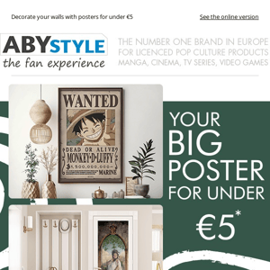 Discover our big posters for under than €5!