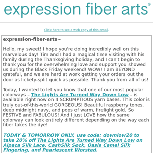 Celebrate With This Festive Color, Expression Fiber Arts!