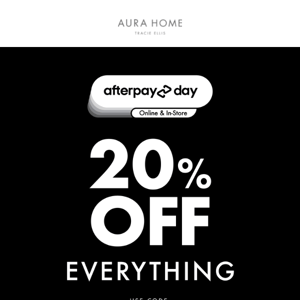 ⚫ Aura Home, Hurry AFTERPAY SALE Ends 2pm ⚫