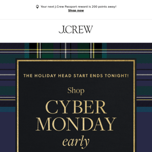 Last day to shop Cyber Monday early…