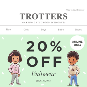 20% Off Knitwear Continues