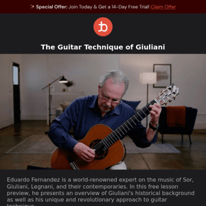 The Guitar Technique of Giuliani 🎶