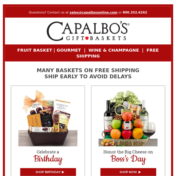 Four Great Reasons to Send Gift Baskets in October