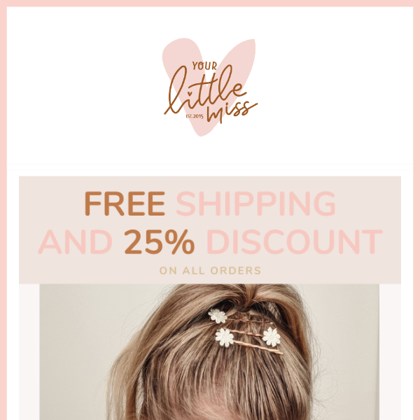 Exclusive deal: Free Shipping + 25% Discount on All Your Orders! 😍