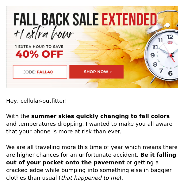 Extended Fall Savings 🍁