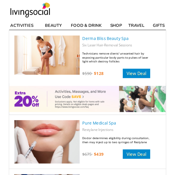 Six Laser Hair-Removal Sessions + 20% OFF! - Living Social