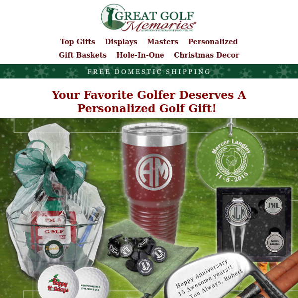 There's Still Time To Order A Personalized Golf Gift!!