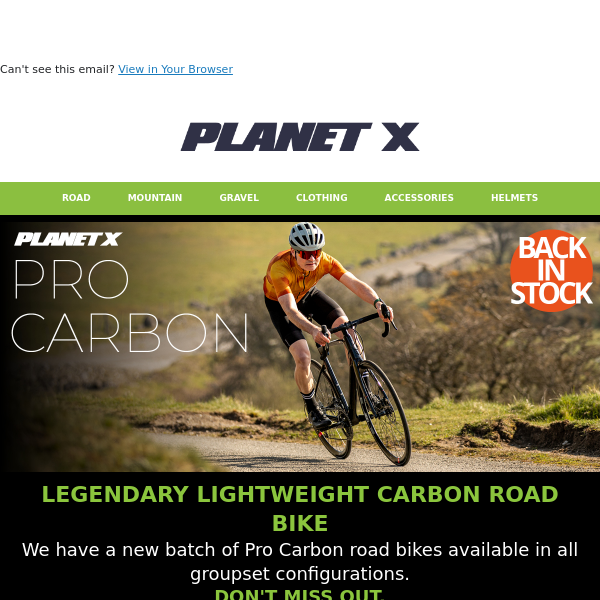 Pro Carbon back in stock! ✅