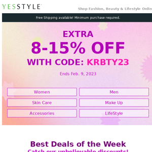 Up to 50% OFF Korean Beauty: COSRX, iUNIK, ROVECTIN and more!