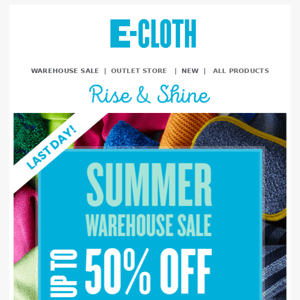 Last Day - Up to 50% Off Summer Warehouse Sale + 15% Off Bundles