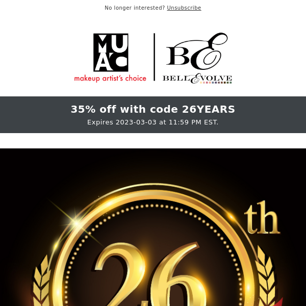 26th Anniversary Sale