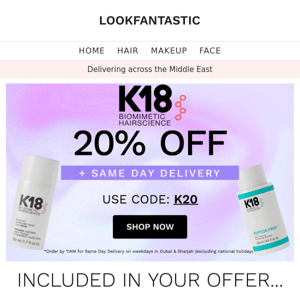 K18 🔥 20% Off